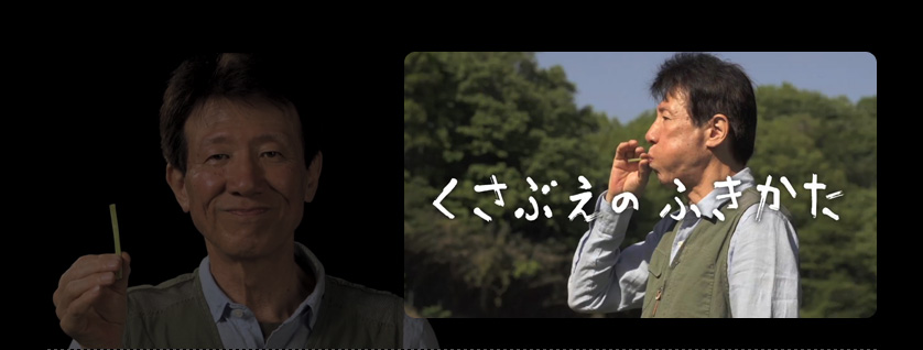 くさぶえのふきかた
